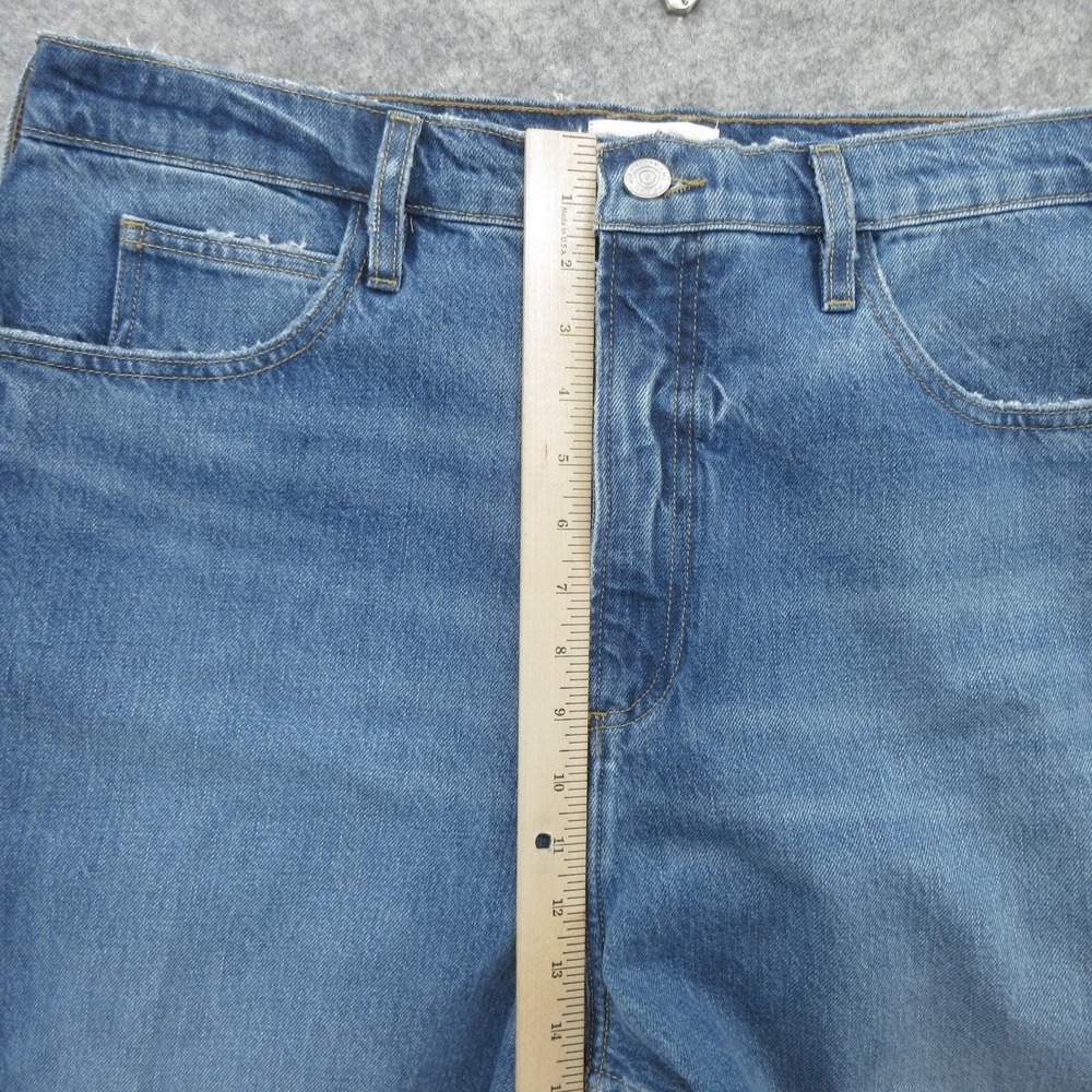Frame Jeans Womens 33 Blue Le High N Tight Crop Mini Boot High Rise Raw Hem New - Picture 9 of 16